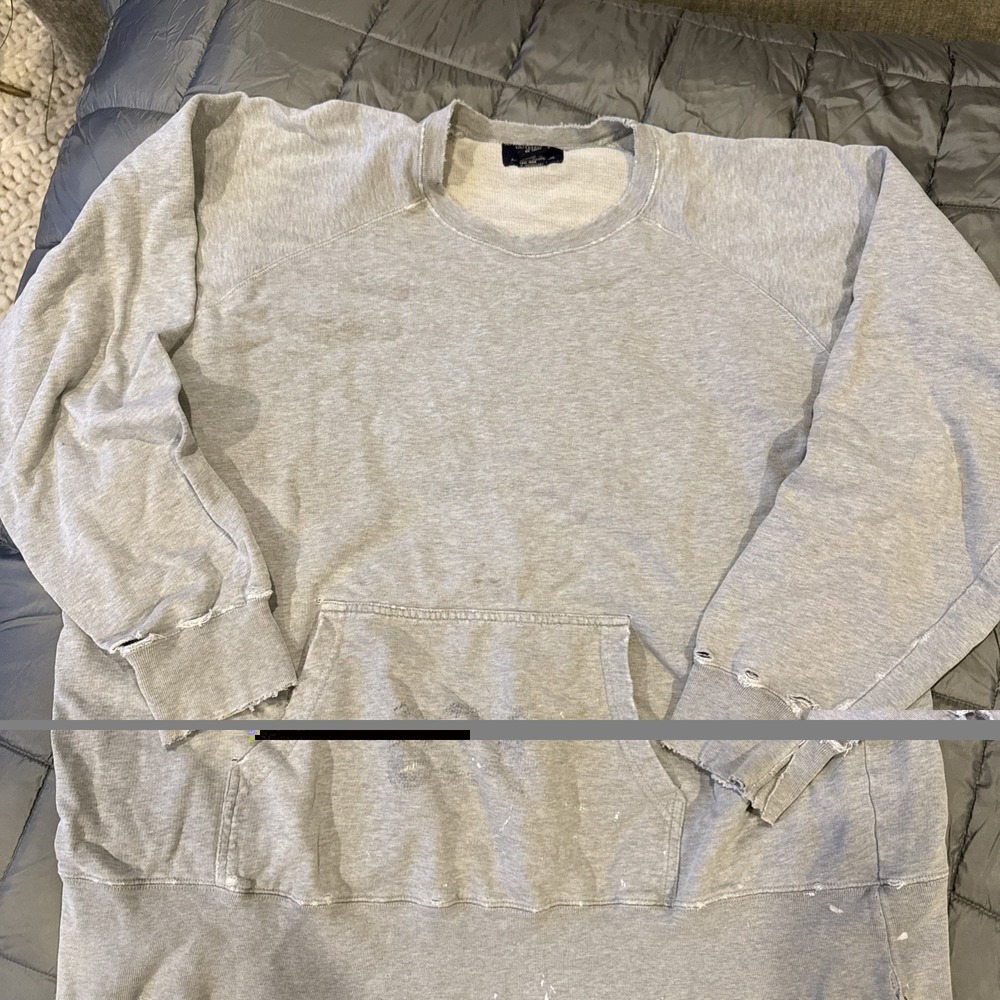 Vintage Super Comfy Men's XXL American Eagle Gray Sweatshirt Worn Faded